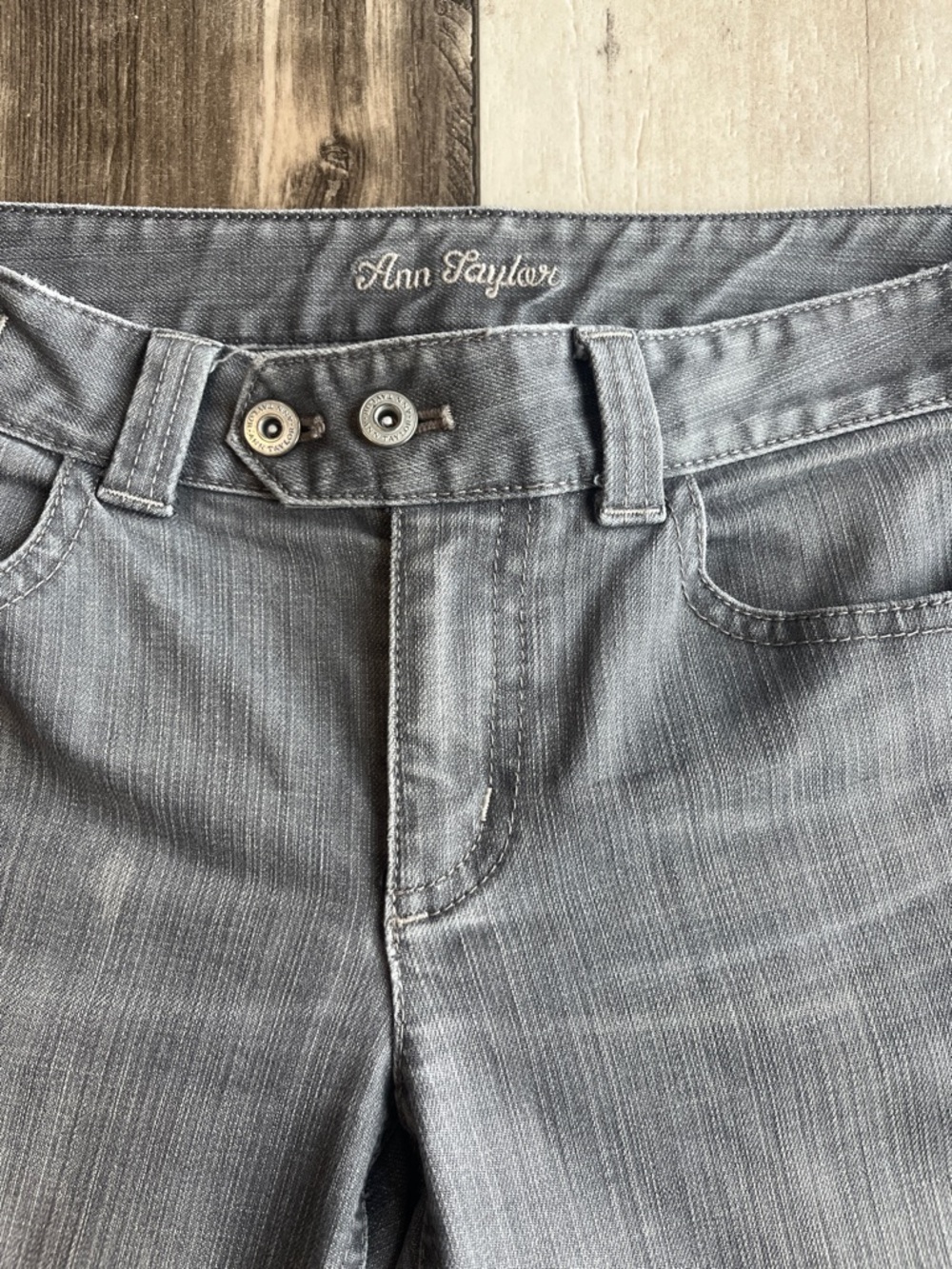 Ann Taylor Gray Bootcut Cotton Jeans